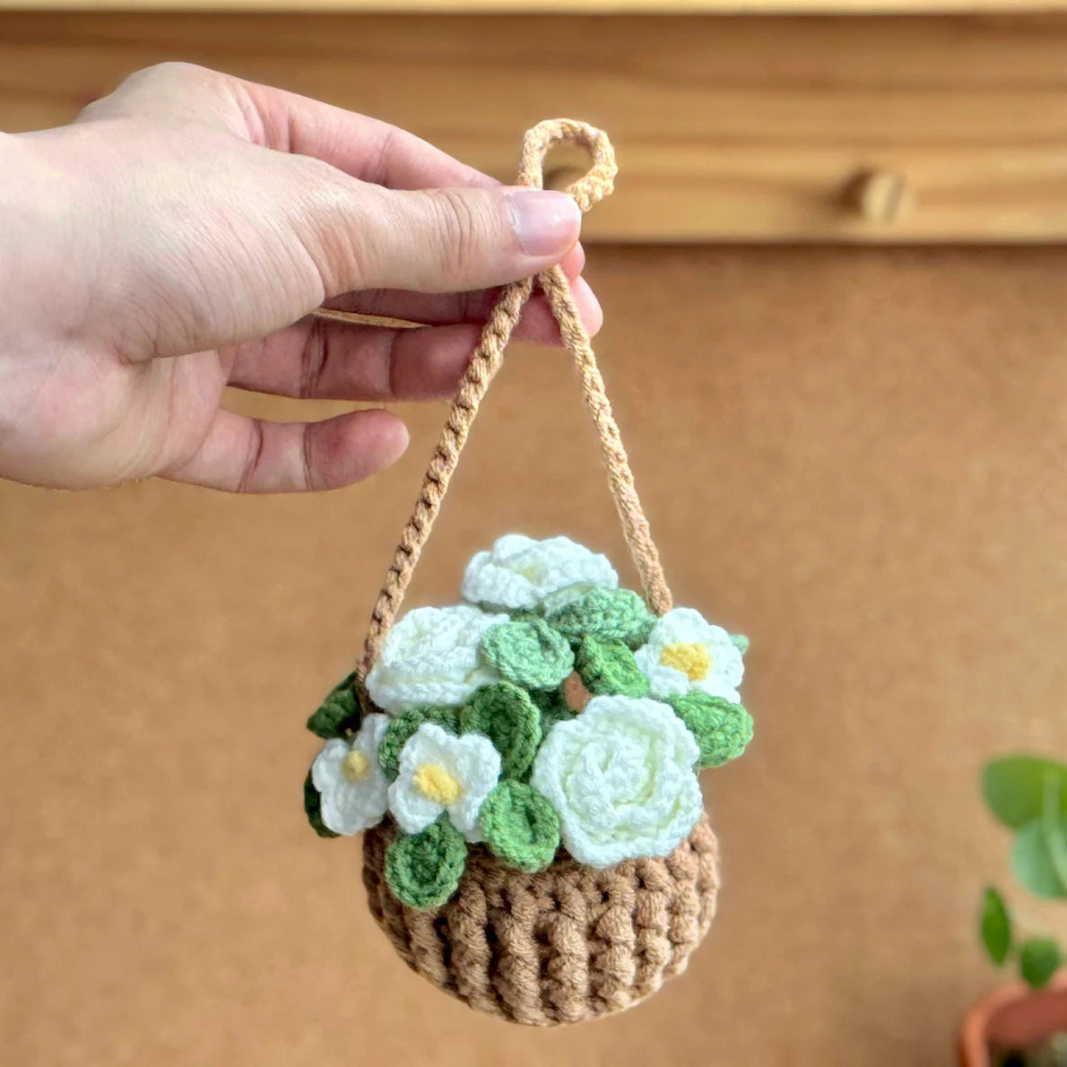 White Rosie Hanging Crochet Pattern