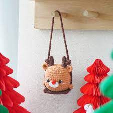 Amigurumi Reindeer on Swing Car Hanging Crochet Pattern