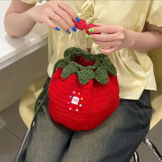 Tomato Pouch Bag Crochet Pattern