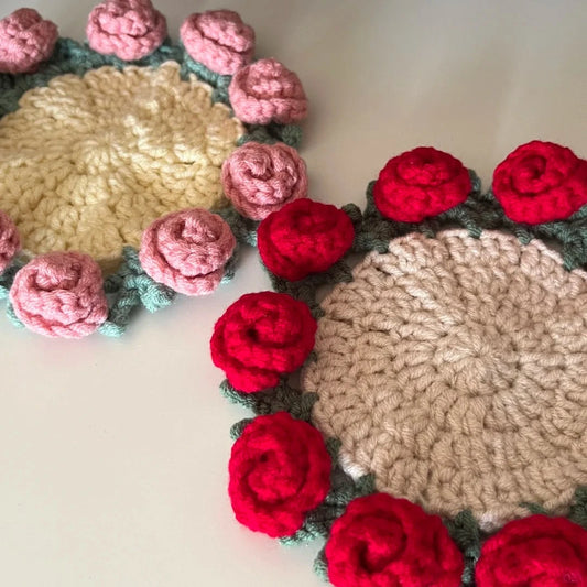 Rose Coaster Crochet Pattern