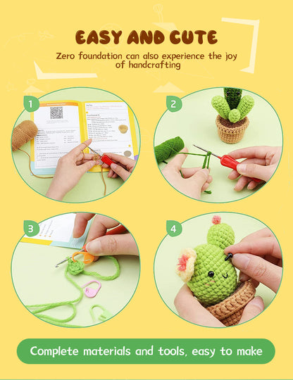 wool animal crochet supplies set