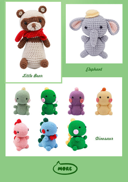 wool animal crochet supplies set