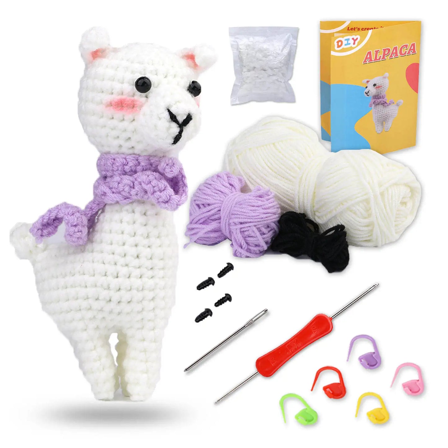 wool animal crochet supplies set