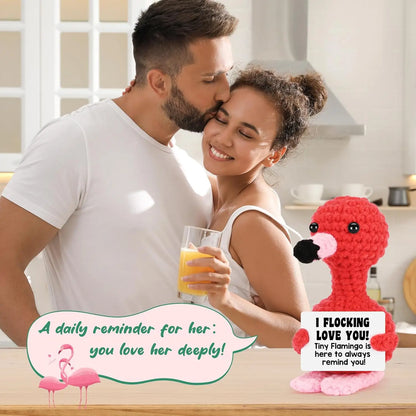 flamingo crochet doll home decor