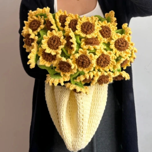 Crochet Sunflower Blanket Handmade