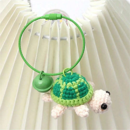 Crochet Turtle Keychain for Kids