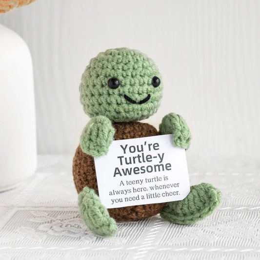 Knitted Turtle Plush Positive Toy