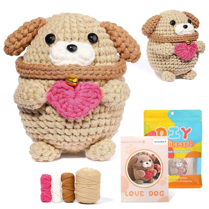 wool animal crochet supplies set
