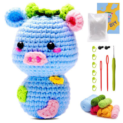 wool animal crochet supplies set