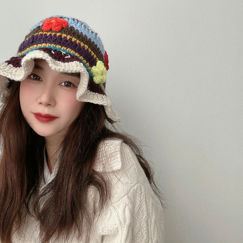 flower crochet bucket hat summer