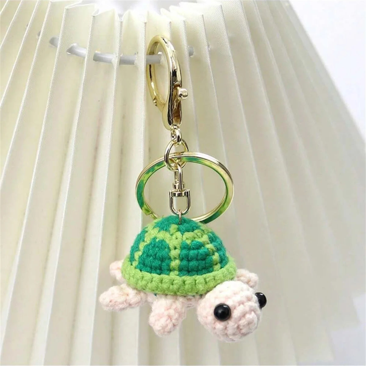 Crochet Turtle Keychain for Kids