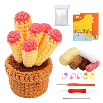 wool animal crochet supplies set