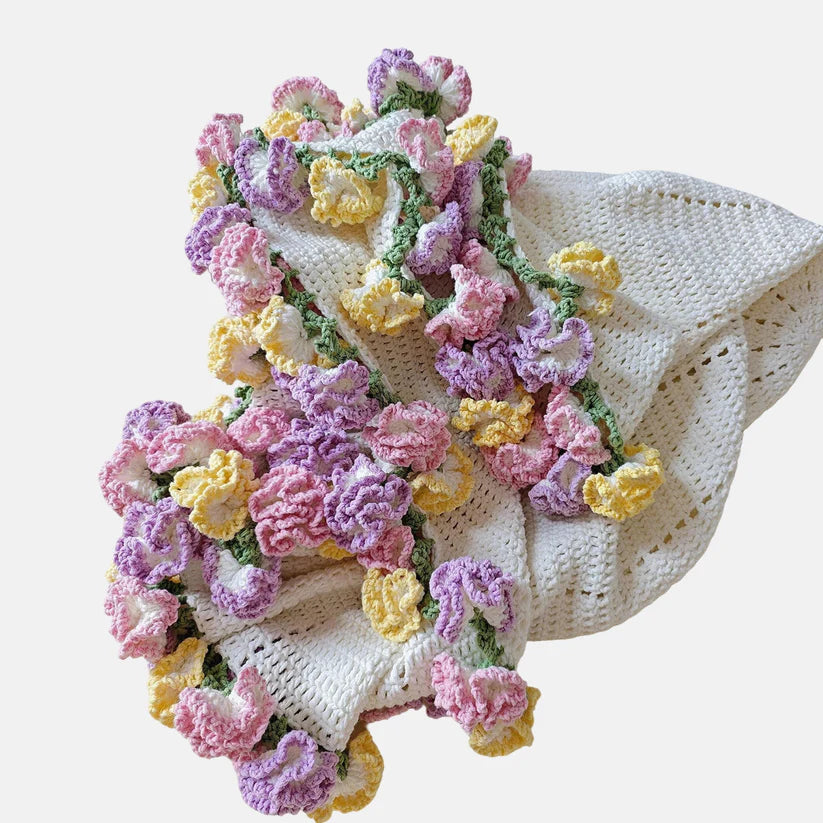 Carnation Bouquet Blanket  Daisy Crochet Pattern