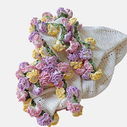 Carnation Bouquet Blanket  Daisy Crochet Pattern